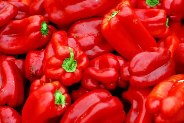 Studio macro photograph of bell pepper
