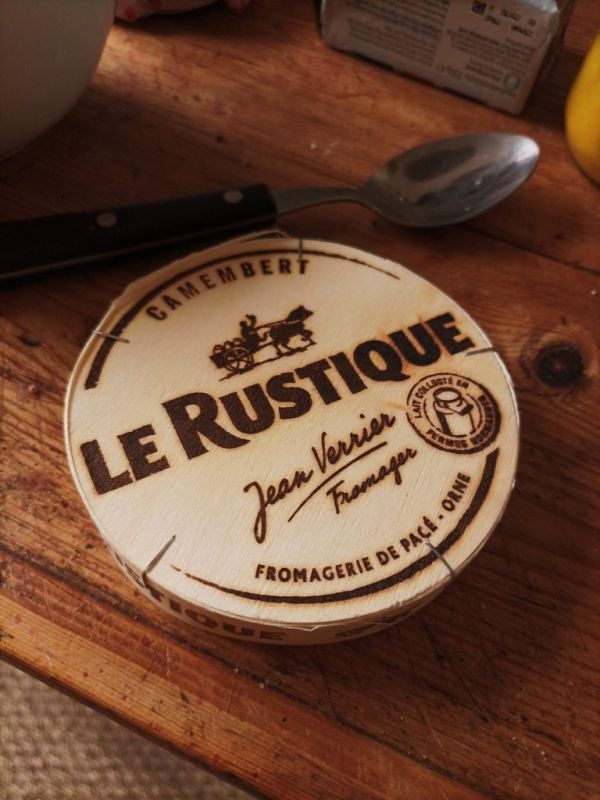 Studio macro photograph of camembert cheese