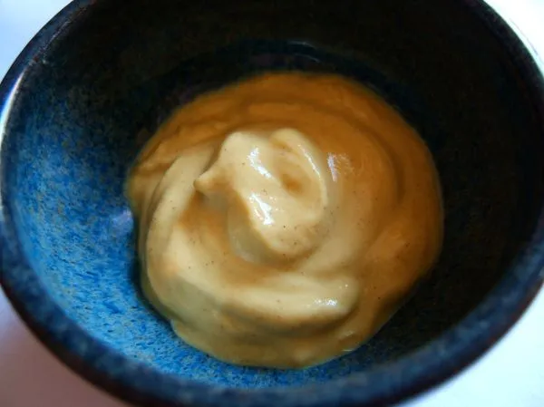 Studio macro photograph of dijon mustard