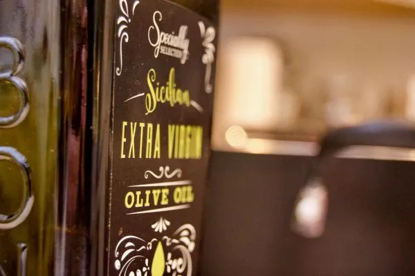 Studio macro photograph of extra virgin olive oil
