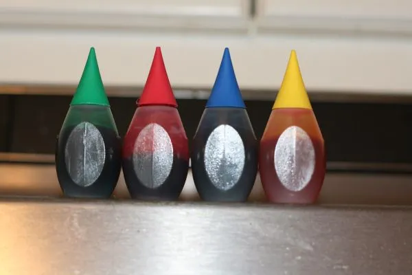 Studio macro photograph of food coloring