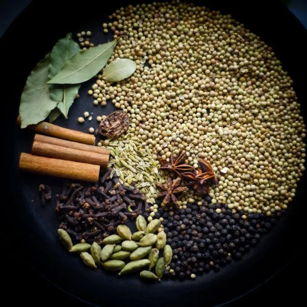 Studio macro photograph of garam masala