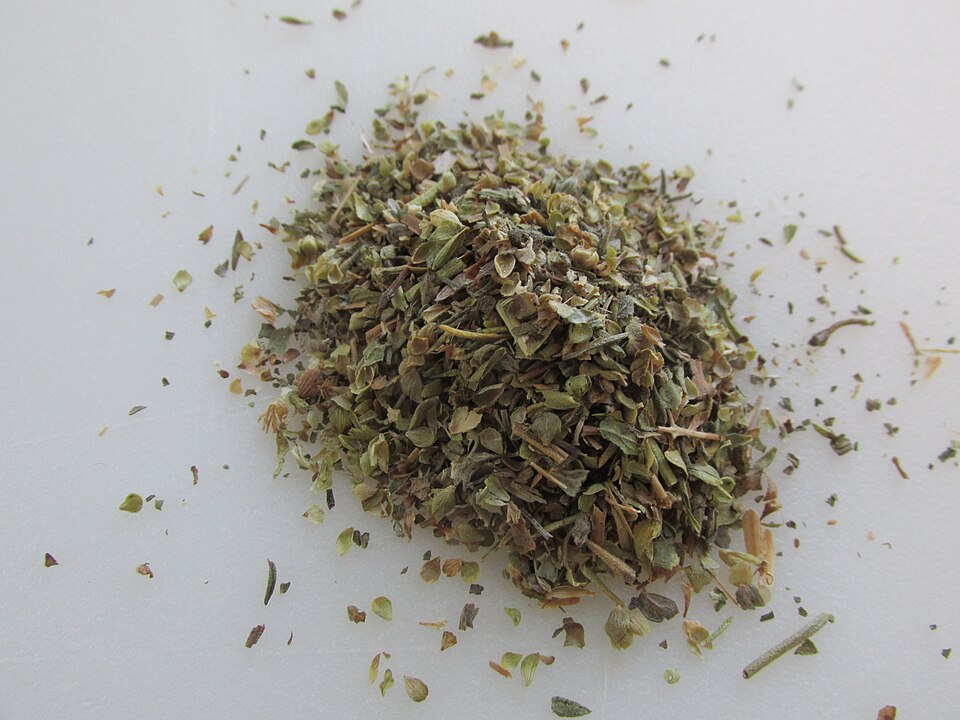Studio macro photograph of italian seasoning blend