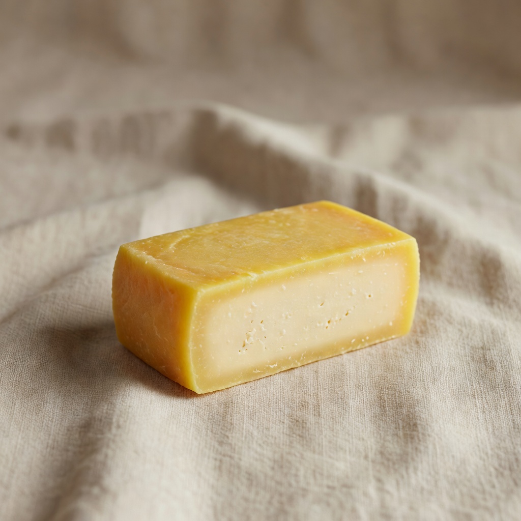 Studio macro photograph of kashar cheese