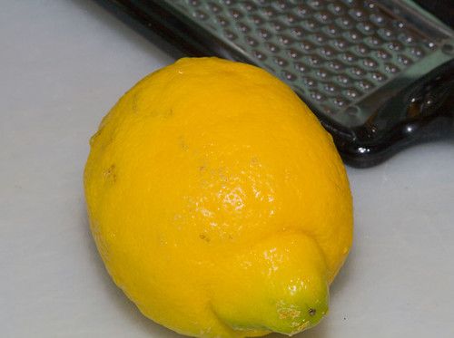 Studio macro photograph of lemon zest
