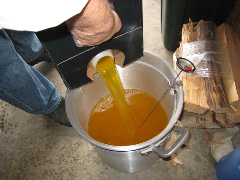 Studio macro photograph of peanut oil