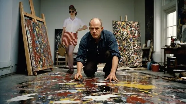 Studio macro photograph of pollock