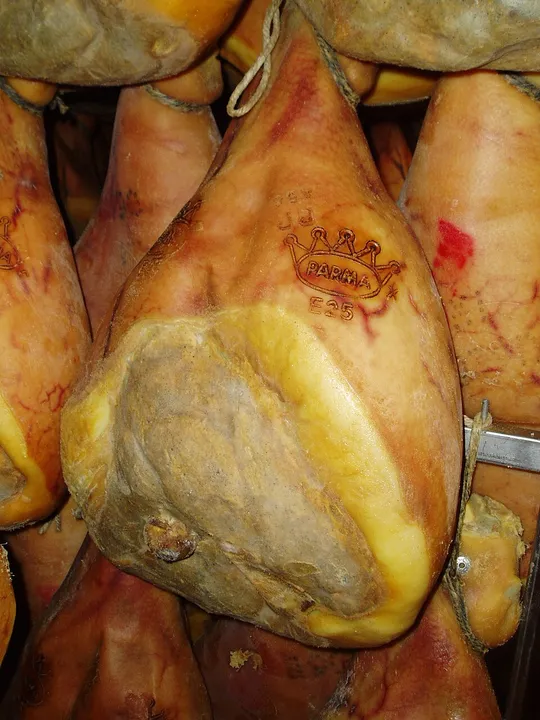 Studio macro photograph of prosciutto