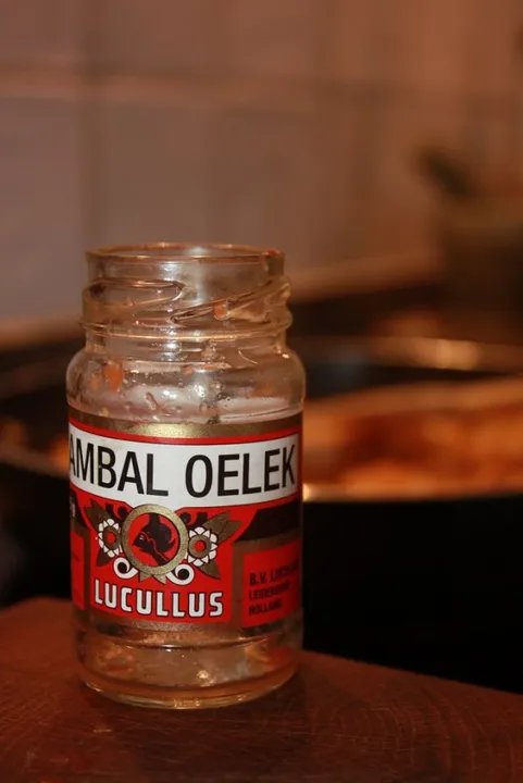 Studio macro photograph of sambal oelek