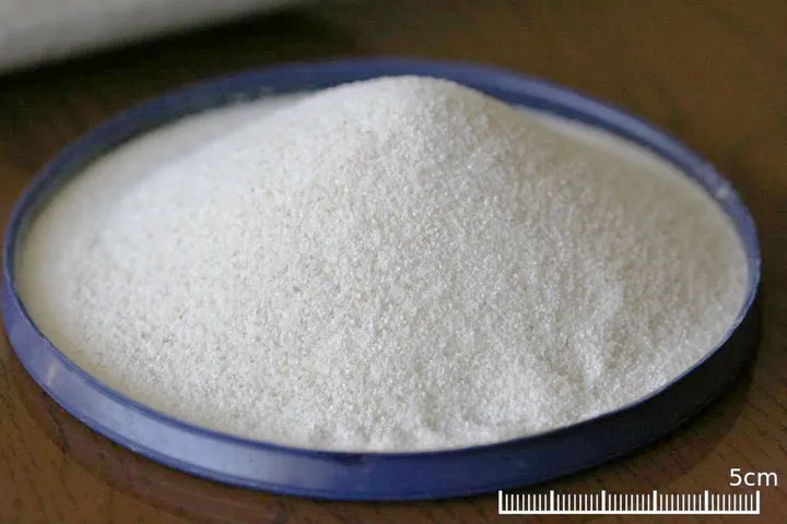 Studio macro photograph of semolina flour