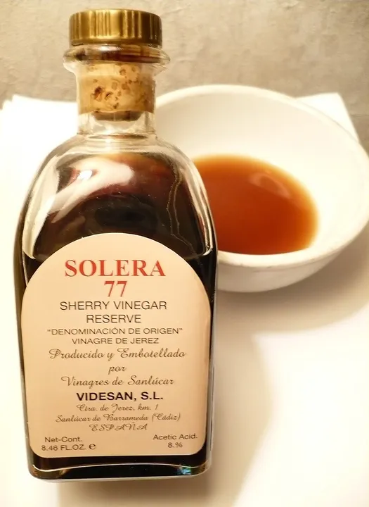 Studio macro photograph of sherry vinegar