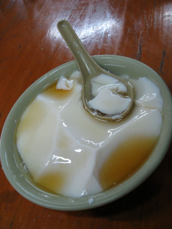 Studio macro photograph of silken tofu