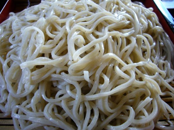 Studio macro photograph of soba noodles