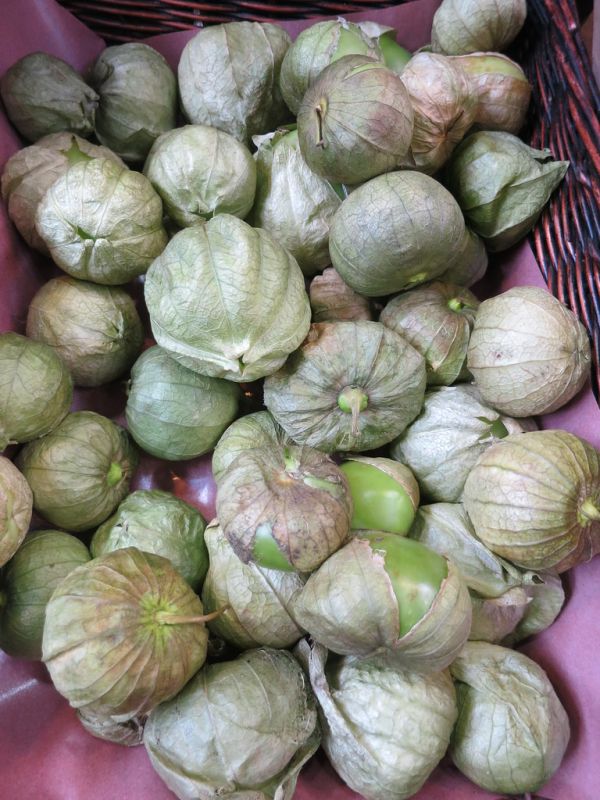 Studio macro photograph of tomatillo