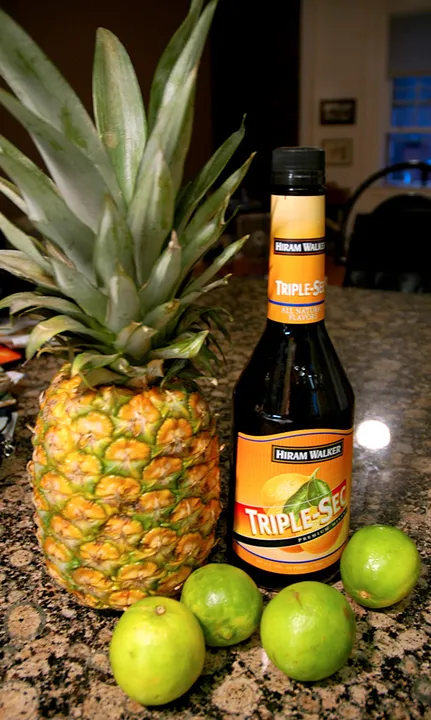 Studio macro photograph of triple sec
