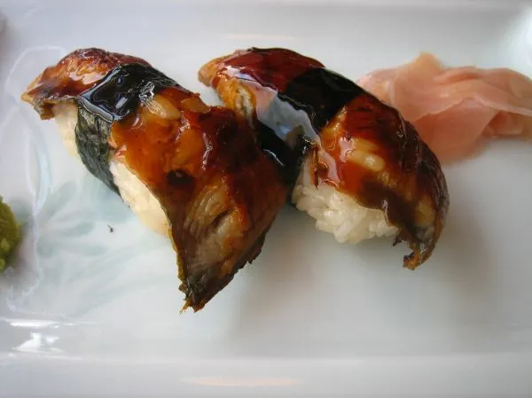 Studio macro photograph of unagi