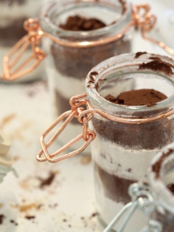 Studio macro photograph of unsweetened cocoa powder