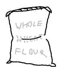 Studio macro photograph of whole wheat flour