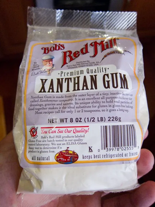 Studio macro photograph of xanthan gum