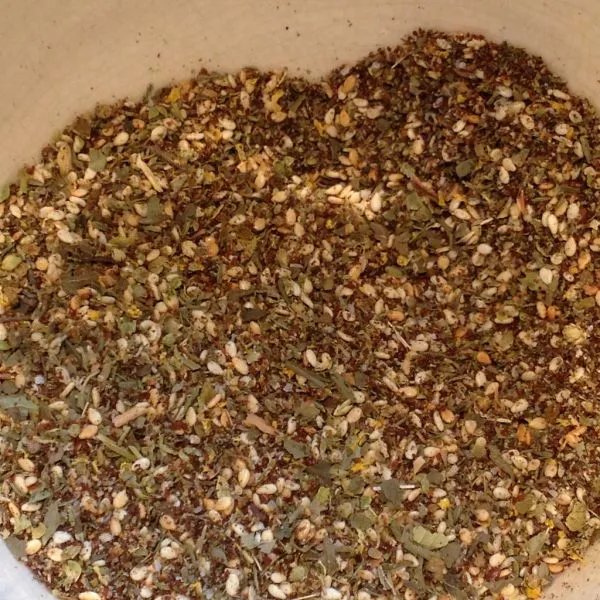 Studio macro photograph of za'atar